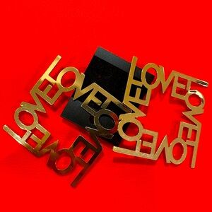 Gold LOVE Statement Earrings